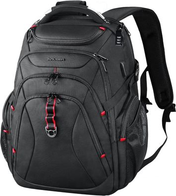 KROSER Laptop Rucksack 17,3 Zoll XL BusinessRucksack Schwarz