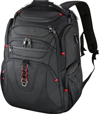Laptop Rucksack 17,3 Zoll Business Reiserucksack Wasserdicht RFID Schwarz