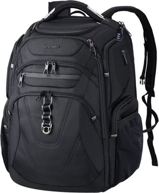 KROSER Laptop Rucksack Herren 18.4 Zoll Wasserdicht USB Schwarz