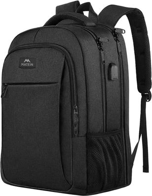 Großer Laptop Rucksack 17,3 Zoll USB Ladeanschluss Anti-Diebstahl Business