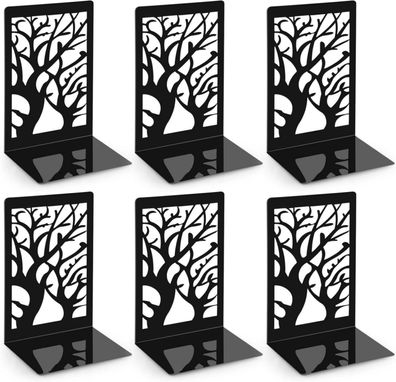 3 Paar Metall Buchstütze Bookends - Schwarz - 9,3 x 12 x 17,2 cm - Kinder Schule