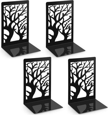 2 Stück Metall Buchstütze 17,2x12x9,3 cm Schwarz - Book Holder Kinder Schule