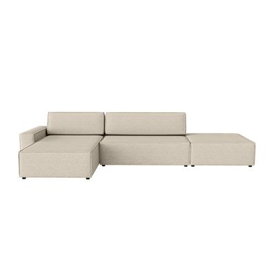 FEDVE Ecksofa Lummo LA L Form Sofa Schlaffunktion Bettkasten Sofagarnitur Ansteckbare
