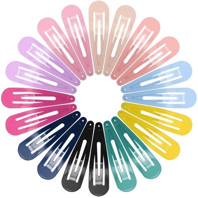 Haarspangen Mädchen bunte Hair Clips Metall 40 Stück 7cm 10 Farben