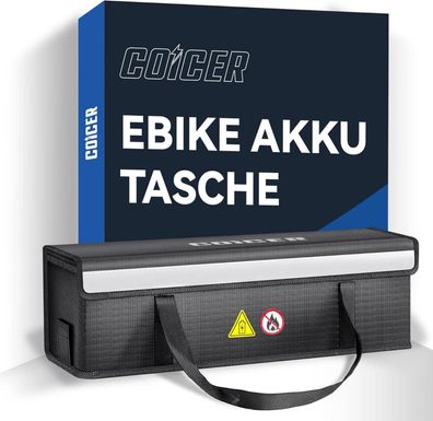 Coicer E-Bike Akku Tasche Schutz feuerfeste Box Lipo Fahrrad Safe Bag M