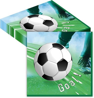 80x Fußball EM 2024 Servietten Geburtstag Deko Party Jungen