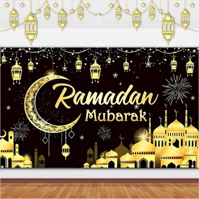 Ramadan Eid Dekoration Banner - Goldener Eid Mubarak Hintergrund