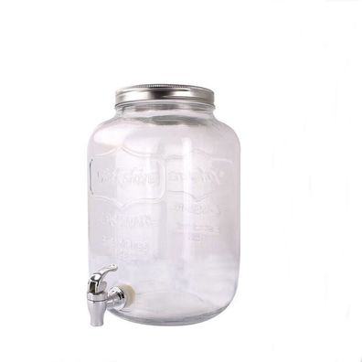 8L Getränkespender XXL Wasserspender Dispenser Glas Behälter mit Zapfhahn
