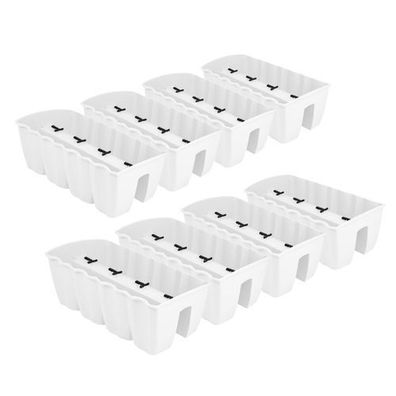 8x Blumenkasten 60cm Hängetopf Blumentopf Balkontopf Geländertopf DCRO Weiß