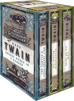 Mark Twain, Grosse Werke in 3 Bänden im Schmuck-Schuber | Mark Twain | Buch