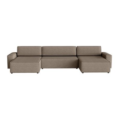 FEDVE Ecksofa Lome U Form Sofa mit Schlaffunktion Bettkästen