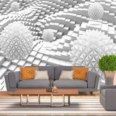 Vlies Fototapete Wandtapete Wandbilder 3D Perspektive Ball Polygon Modernes 1292