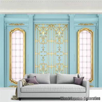 Vlies Fototapete Wandtapete Wandbilder 3D Soft Package Gold Geschnitzte 9061