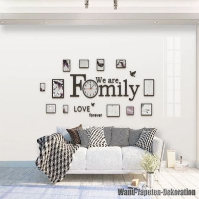 Vlies Fototapete Wandtapete Wandbilder Family Buchstaben Bilderrahmen 9067