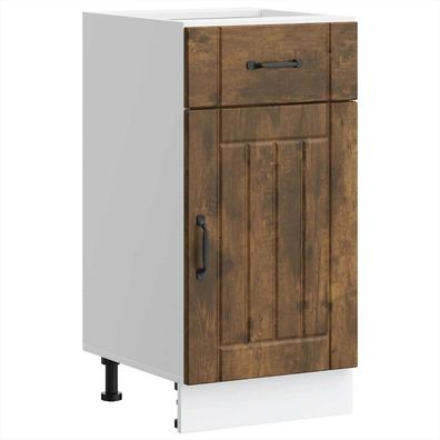 vidaXL Küchen-Unterschrank Lucca Räuchereiche Holzwerkstoff