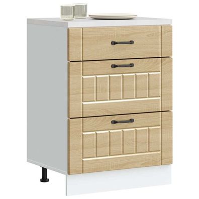 vidaXL Küchen-Unterschrank Lucca Sonoma-Eiche Holzwerkstoff