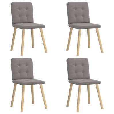 vidaXL Esszimmerstühle 4 Stk. Taupe Stoff