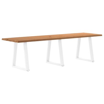 vidaXL Esstisch mit Baumkanten 280x80x74 cm Massivholz Eiche