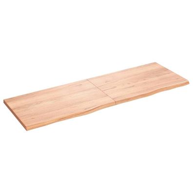 vidaXL Wandregal Hellbraun 180x60x(2-4) cm Massivholz Eiche Behandelt