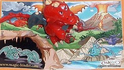Feuerdrache rot mit Beipackzettel