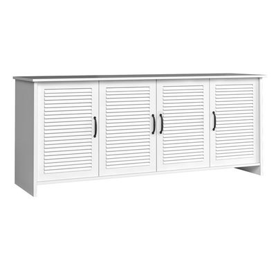 AX LIVING Weiß Sideboard Oliveria K4D Türen Kommode im Landhausstil