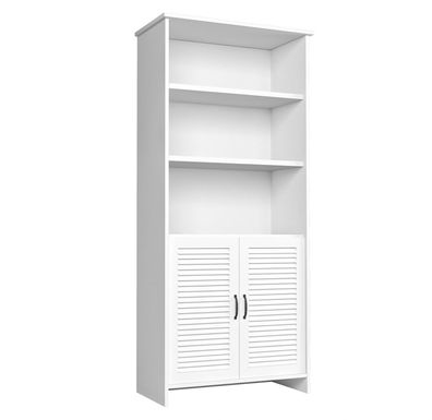 AX LIVING Weiß Regal Oliveria W2D modernes freistehendes Bücherregal