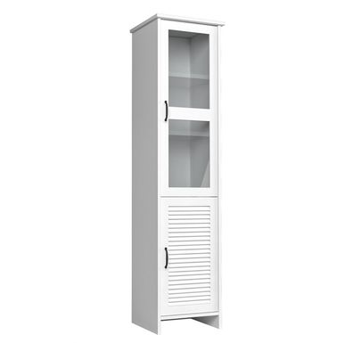 AX LIVING Glasvitrine Weiß Oliveria W1DS Vitrine für Esszimmer