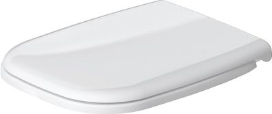 Duravit WC-Sitz D-Code ohne Absenkautomatik, Scharniere Edelstahl, weiß