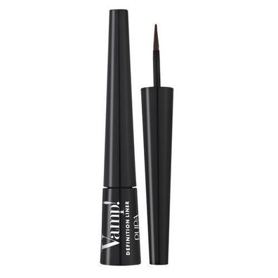 Pupa Milano Vamp! Fluessiger Eyeliner mit Pinsel 200 Braun, 2,5 ml