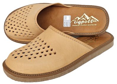Hausschuhe - Latschen - Slipper - Pantoffel Gr.42-43-44 Echt Jucht (Rinds) Leder