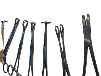 Piercing Instrumenten Zange Klemme Set 16 cm 6 tlg