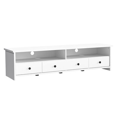 AX LIVING Lowboard TV Oliveria RTV - 168 cm breit, Weiß mit Schubladen