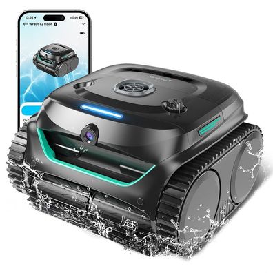 WYBOT C2 Vision Akku-Pool-Staubsauger-Roboter mit Schmutzerkennung und KI-Kamera