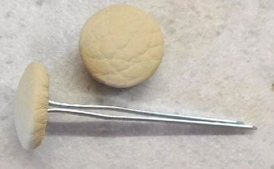 Polsterknöpfe mit Splint Kunstleder Hellbeige