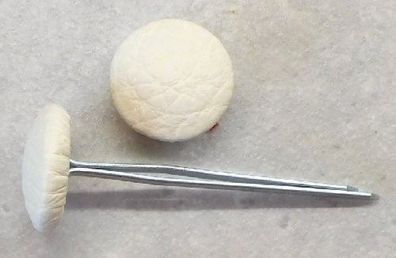 Polsterknöpfe mit Splint Kunstleder Sahne