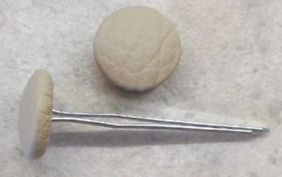Polsterknöpfe mit Splint Kunstleder Toffee 2