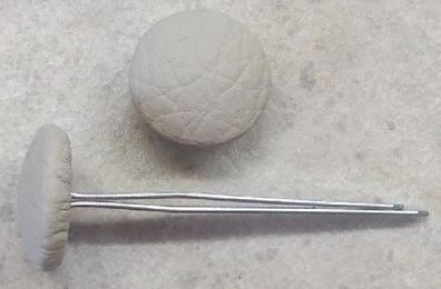Polsterknöpfe mit Splint Kunstleder Hellgrau