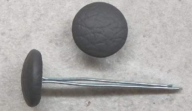 Polsterknöpfe mit Splint Kunstleder Anthrazit 2