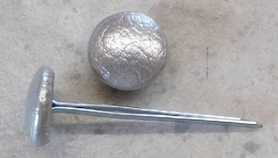 Polsterknöpfe mit Splint Kunstleder Silber