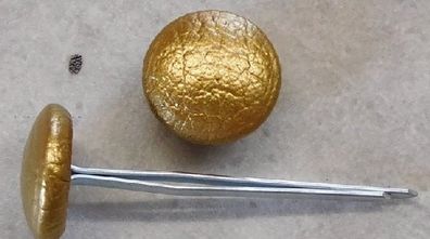Polsterknöpfe mit Splint Kunstleder Gold