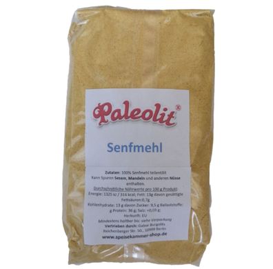 500g Senfmehl gelb Senfpulver Senfkörner fein gemahlen teilentölt glutenfrei