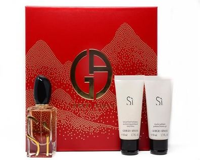 Giorgio Armani Si EdP 50 ml Bodylotion 50 ml Duschgel 50 ml Set