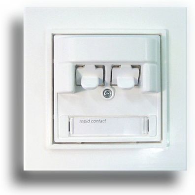 Rapid Contact Cat 6 Datendose RJ45 Unterputz Weiß Lan Netzwerk-Dose Wanddose