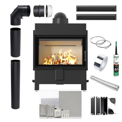 Kamin Kamineinsatz KRATKI LUCY 14 kW fi 200 EKO Einbauset
