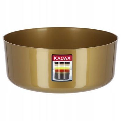 KADAX Blumenschale aus Kunststoff, runde Schale, Pflanzschale, 23 cm, Gold