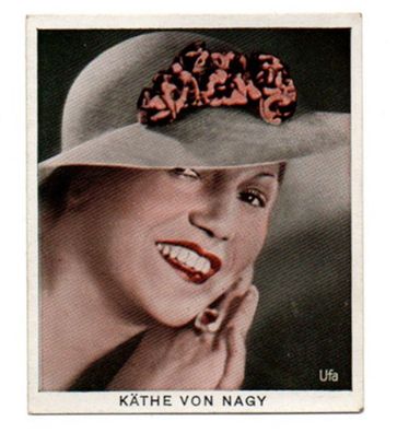 Käthe von Nagy Altes Zigaretten Foto Bild 25 Filmstar Ungarn Farbfilmbilder von 1933