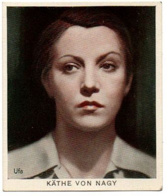 Käthe von Nagy Zigarettenbild Foto 26 Farbfilmbilder Movie Film Star Ungarn 1933
