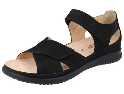 Hartjes Breeze Damen Sandale Römer Sandalette geschl. Ferse schwarz Nubukleder