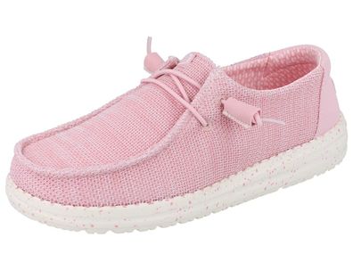 HEY DUDE Wendy Damen Schlupfsneaker Slipper Halbschuhe rosa Textil Leichtgewicht