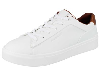 Bugatti Herren Sneaker Halbschuhe Schnürschuhe weiß Kunstleder